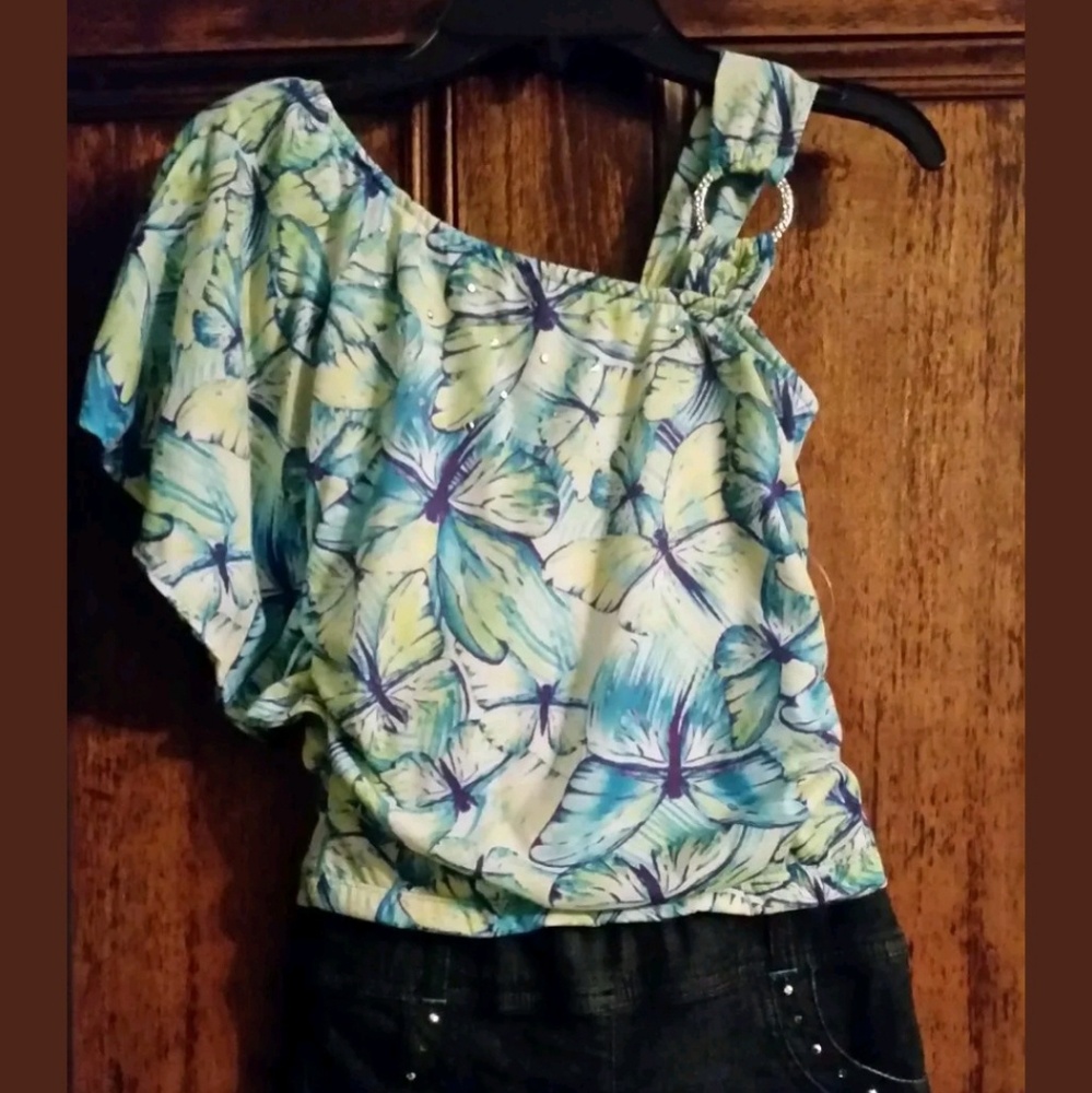 Rewind Butterfly Romper Size 8 Girls